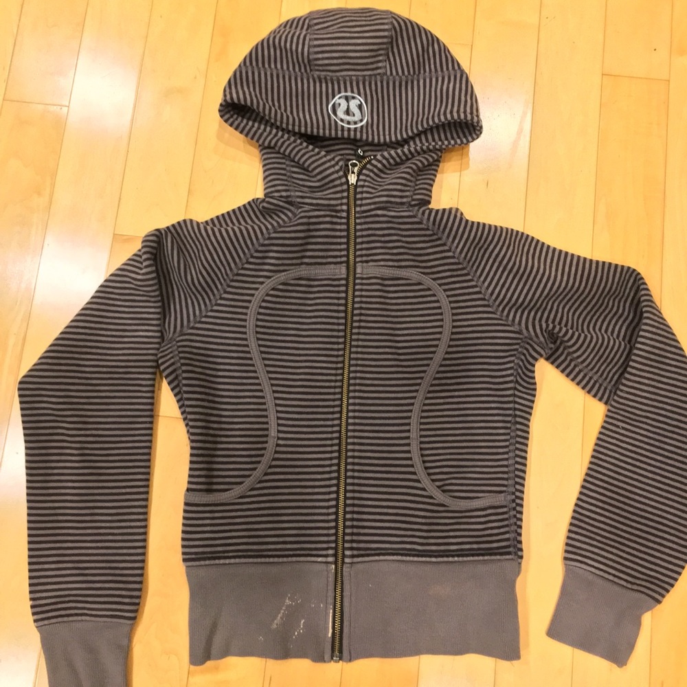 Sz 6 Lulu Lemon Striped ‘Scuba’ Hoodie